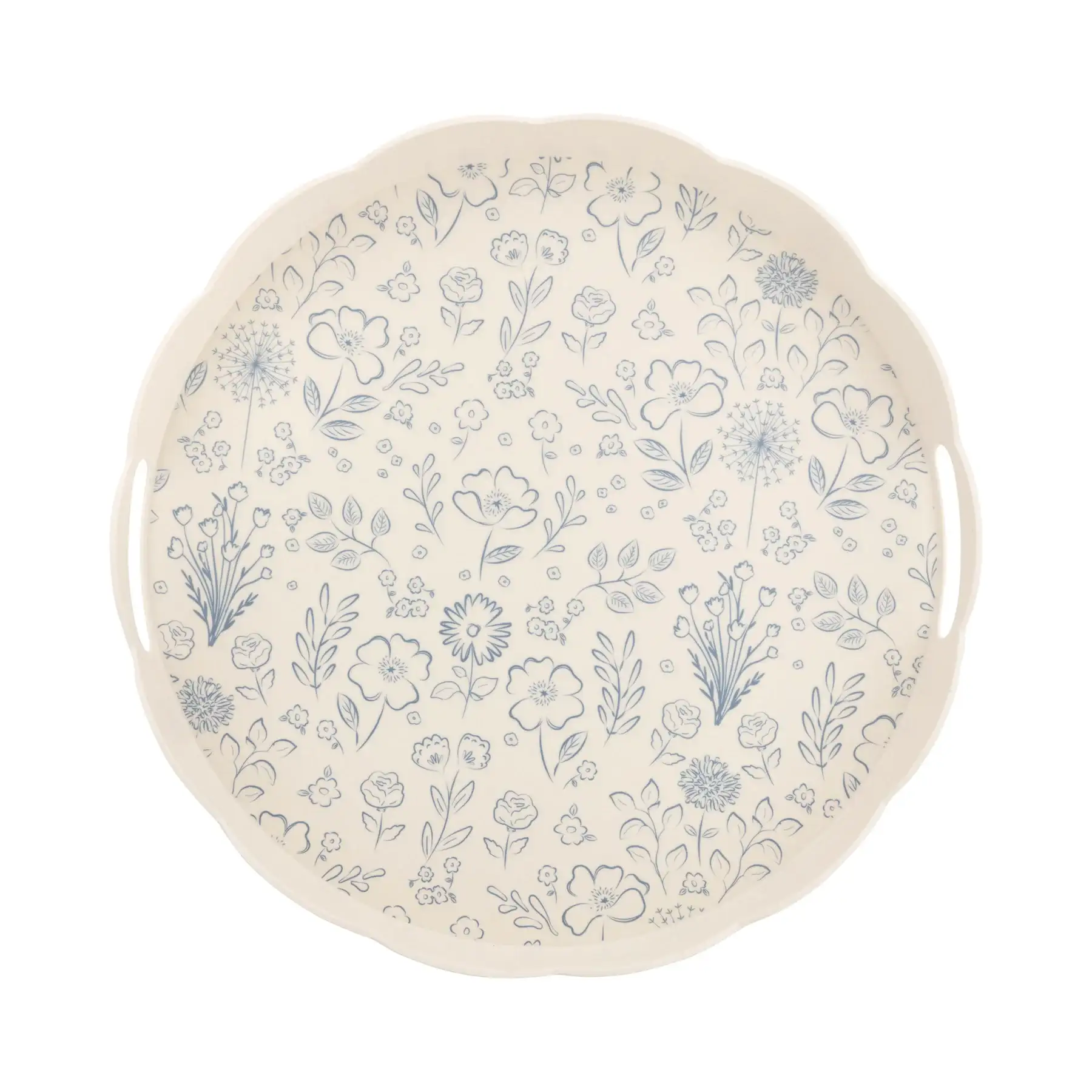 Flastoneada Floral Round Tray