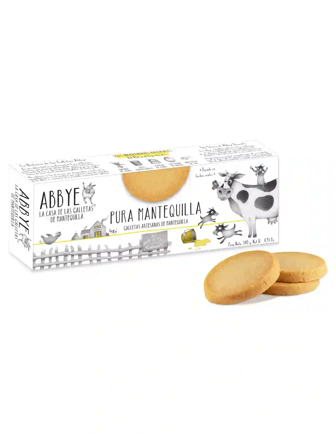Abbye Biscuits Galletas de Mantequilla Pura - Paquete 140 gr.