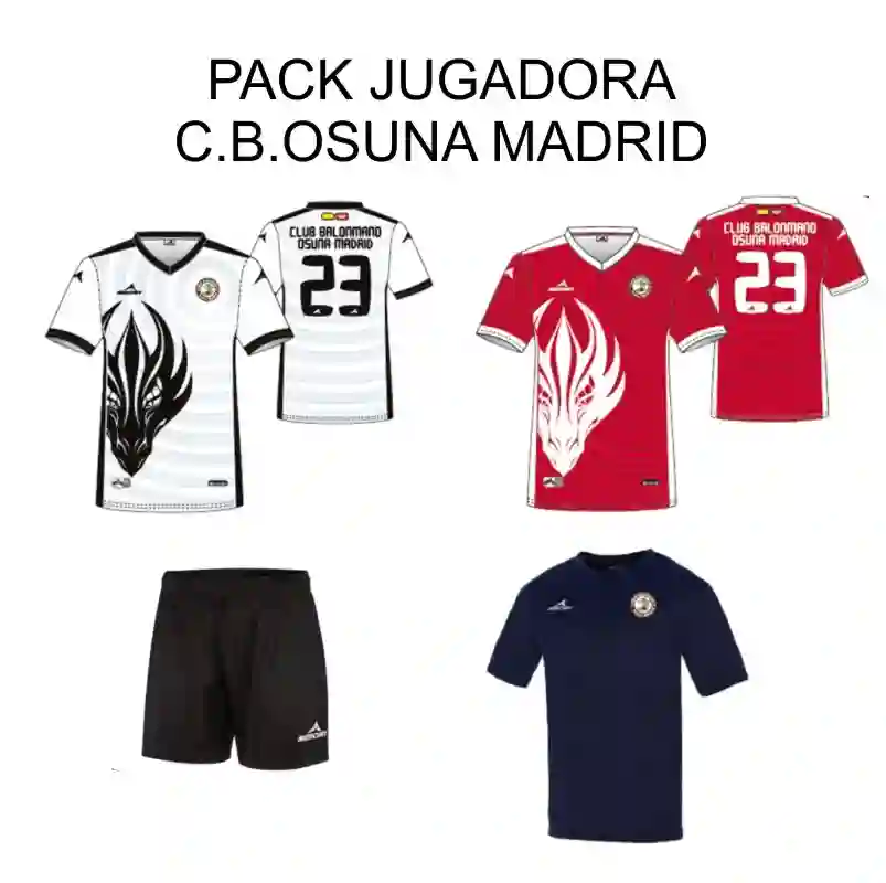 PACK OFICIAL BALONMANO OSUNA MADRID FEMENINO