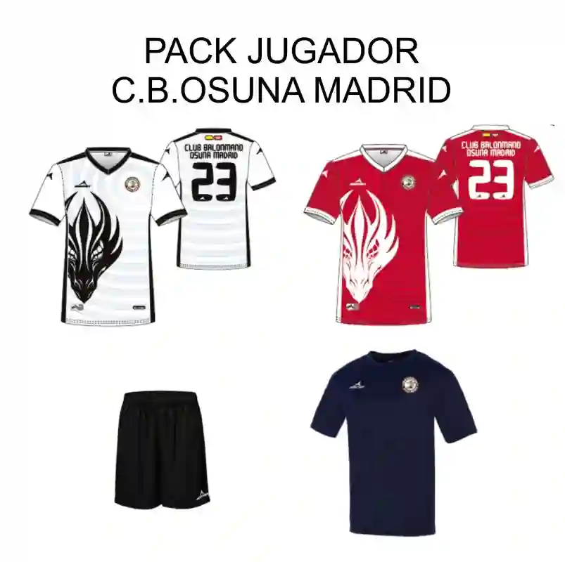 PACK OFICIAL BALONMANO OSUNA MADRID MASCULINO
