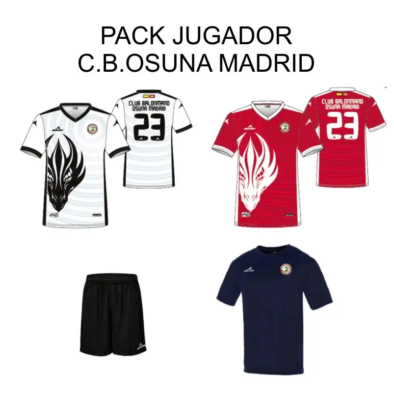 PACK OFICIAL BALONMANO OSUNA MADRID MASCULINO