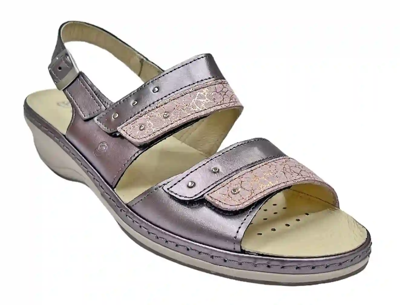 Soft 64g 3034 Sultan Misty Sandalia Mujer Dos Velcros