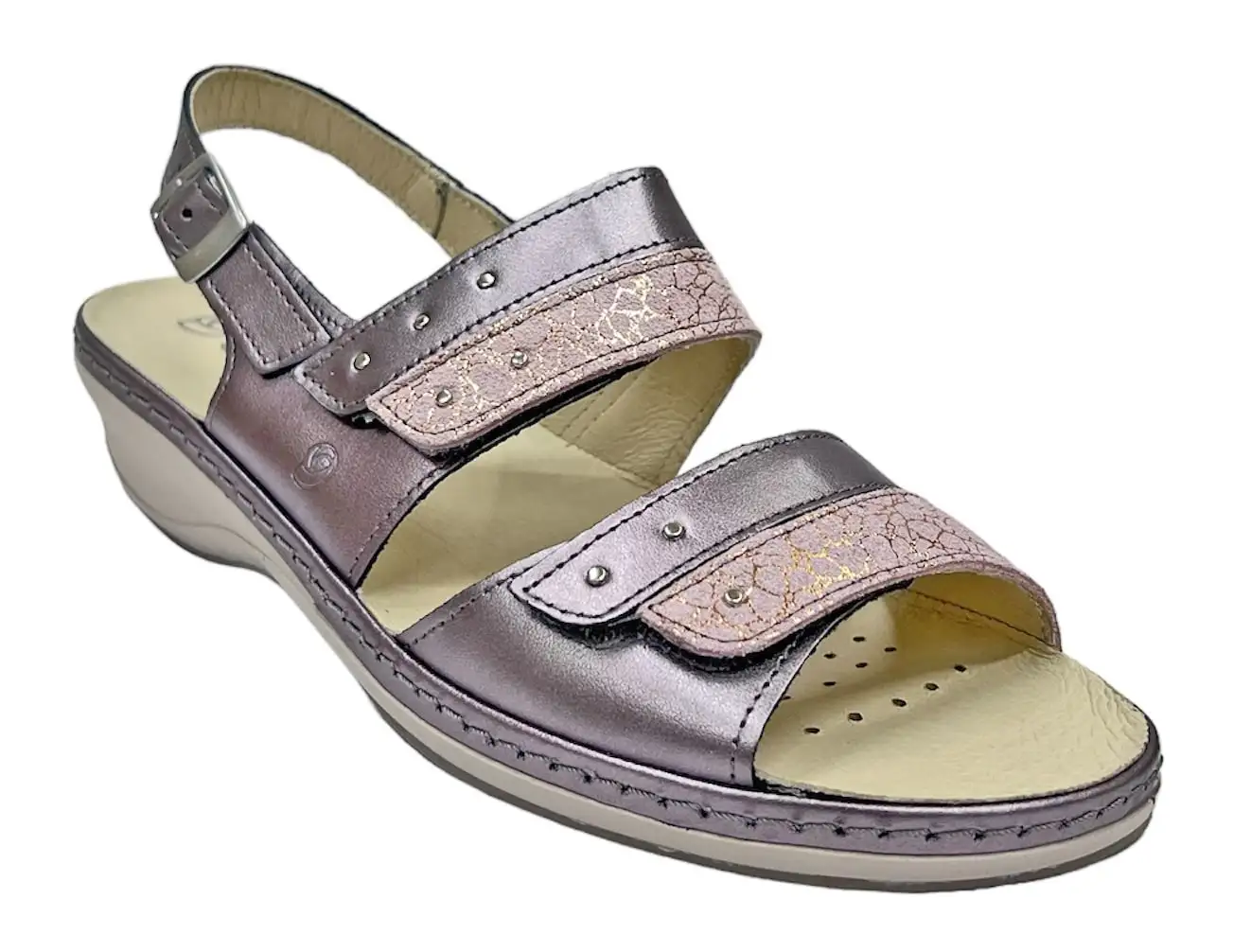 Soft 64g 3034 Sultan Misty Sandalia Mujer Dos Velcros