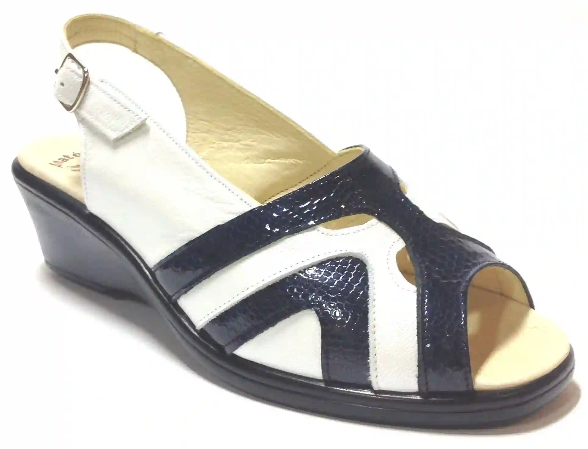 HRAMIS 65 3389  sandalia anatómica de mujer azul blanco