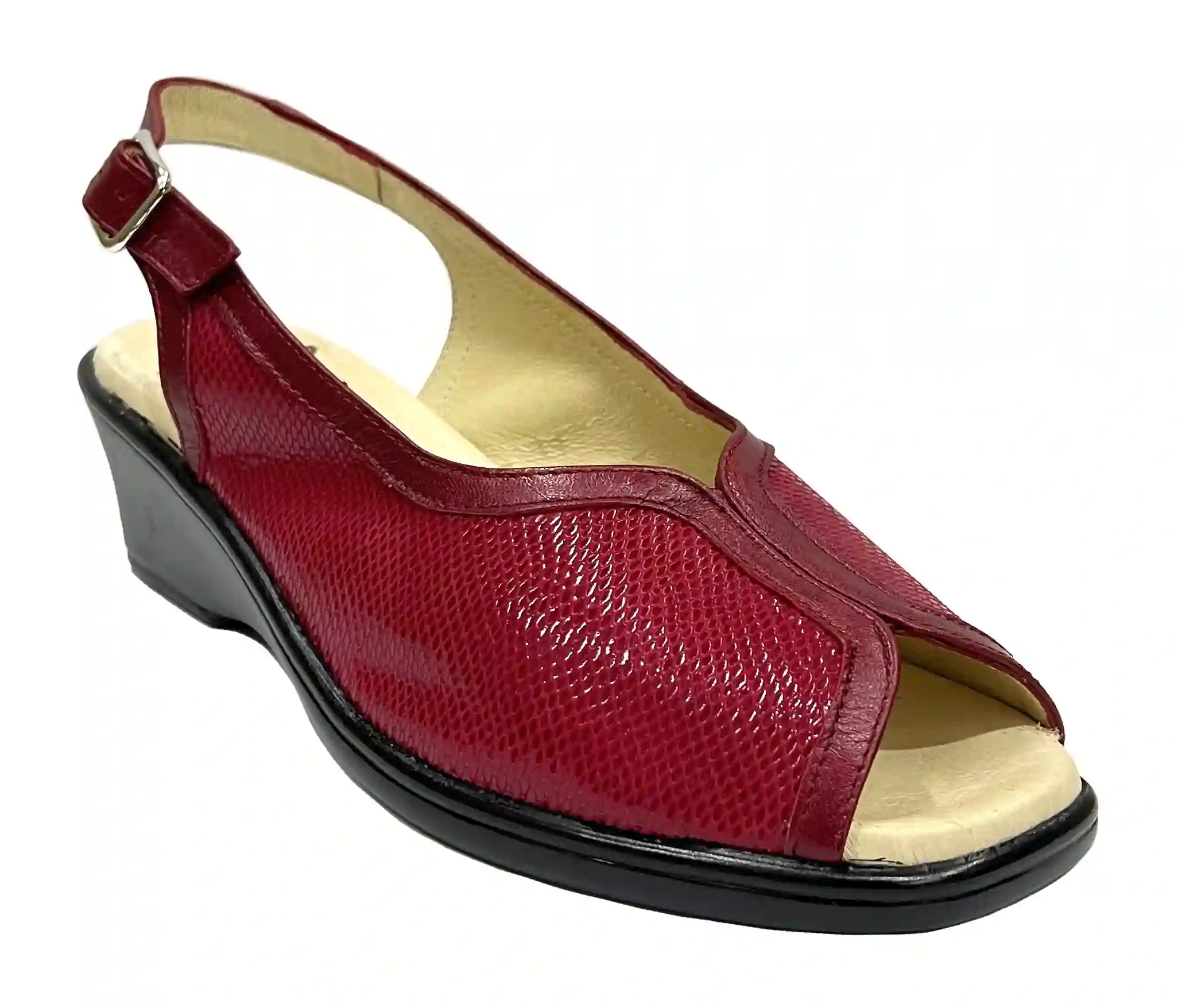 HRAMIS 92 9016 Kaiser Rojo Sandalia anatómica de Mujer