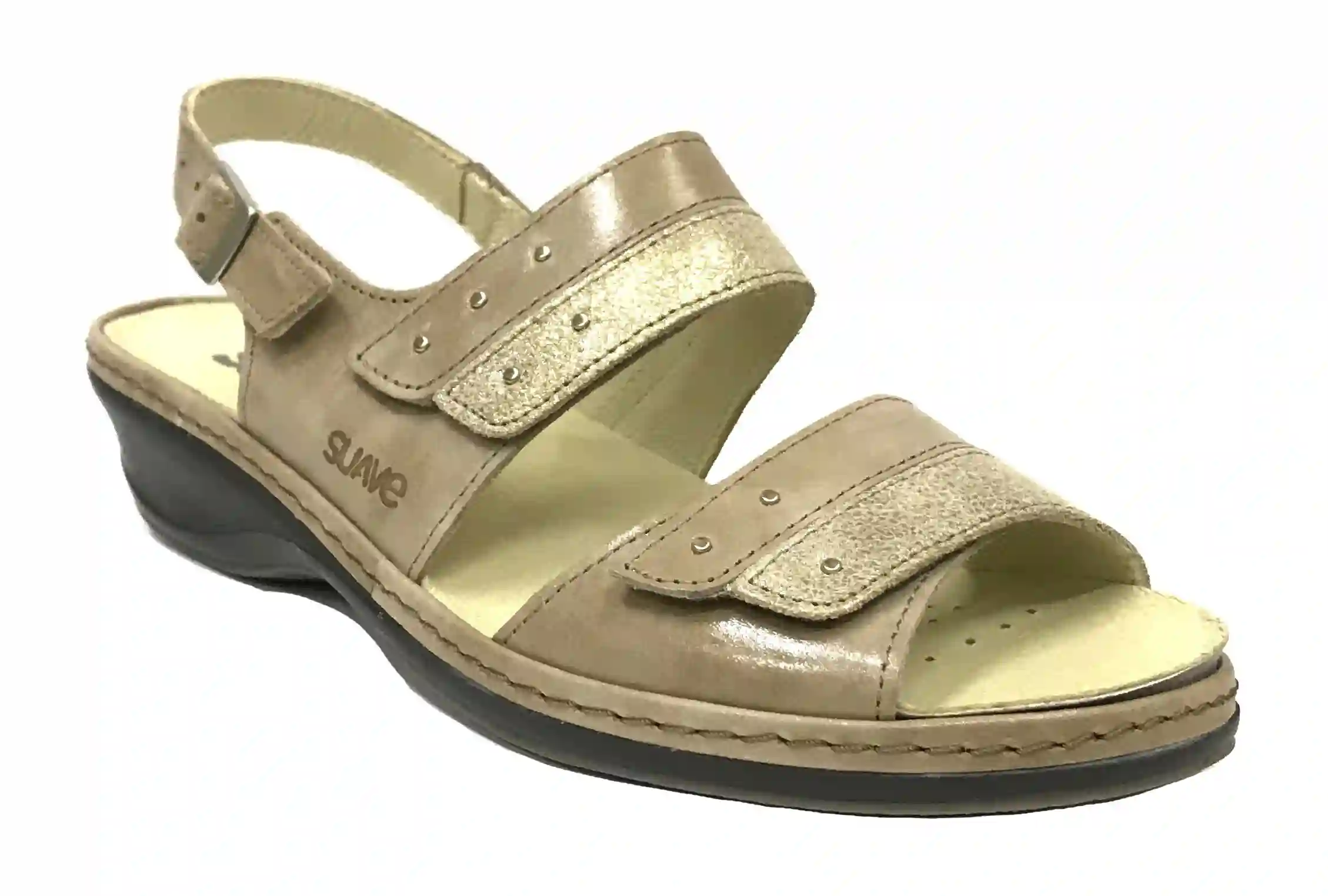 Soft 64e 3034 Sandy Granola Sandalia Women Beig Dos Velcros