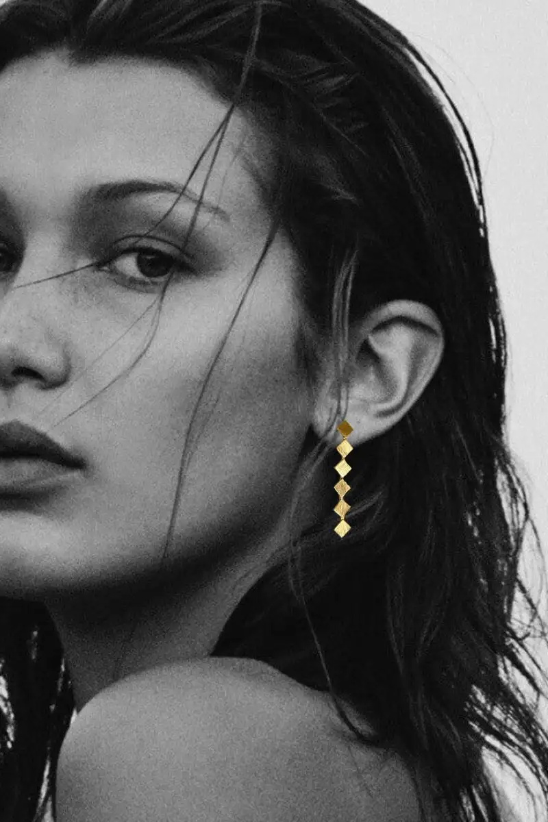 Long rhombuse earrings