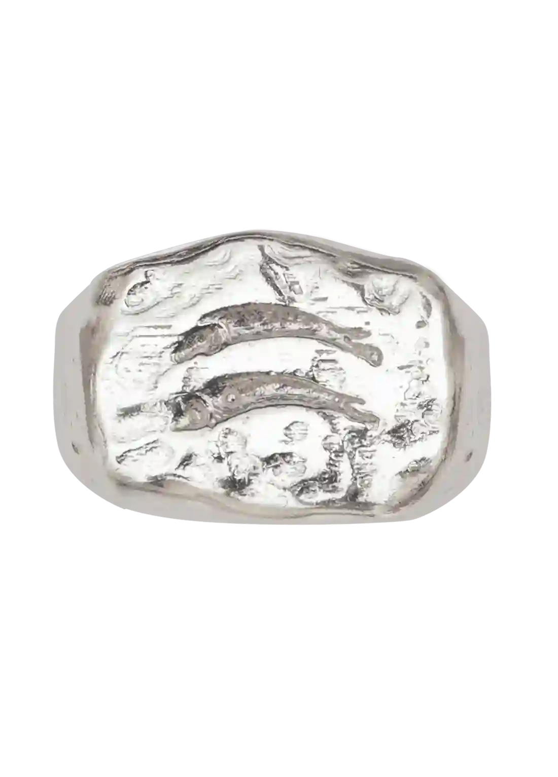 ANILLO SELLO PEZ PLATA / ALHAJA