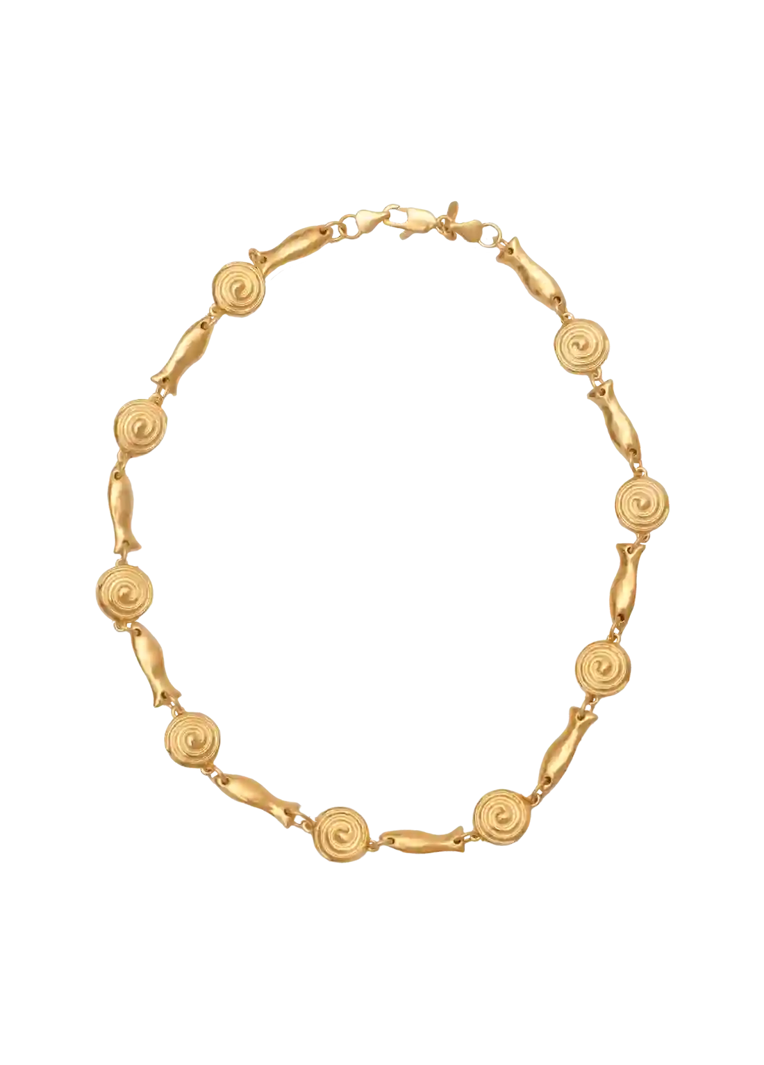 Gold fish necklace / alhaja