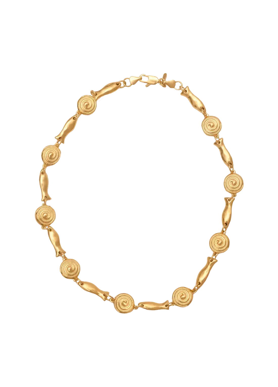 Gold fish necklace / alhaja