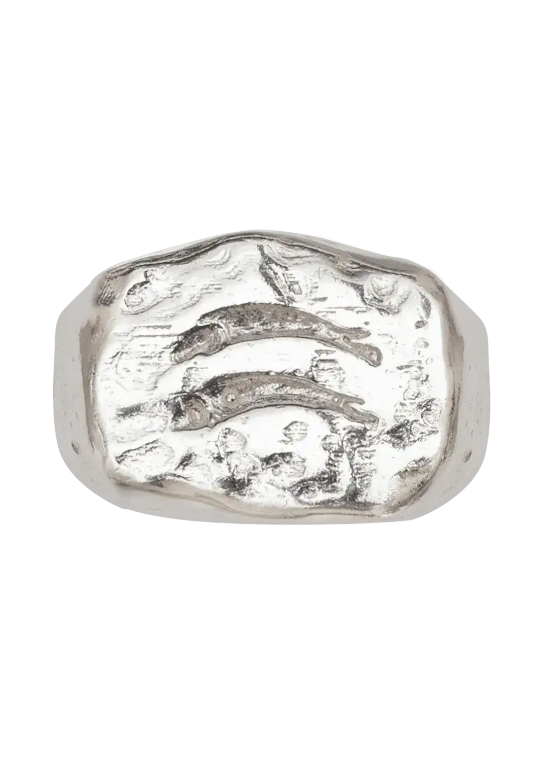 ANILLO SELLO PEZ PLATA / ALHAJA