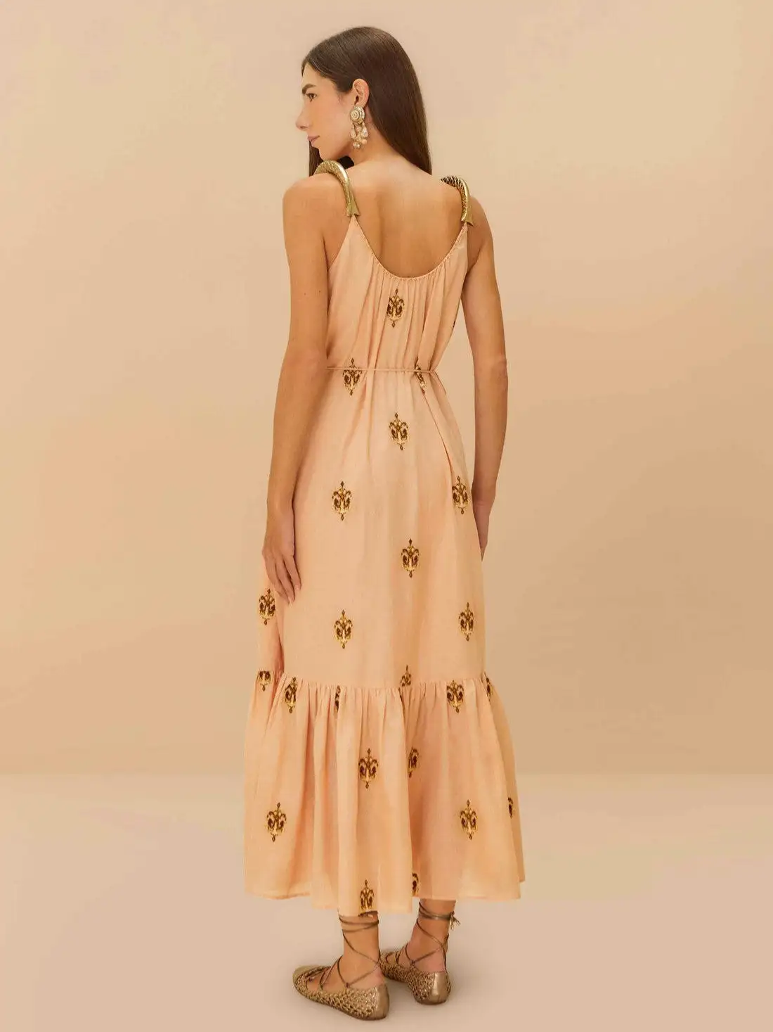 Sand Anchor Tapestry Fish Strap Maxi Dress - Imagen 2
