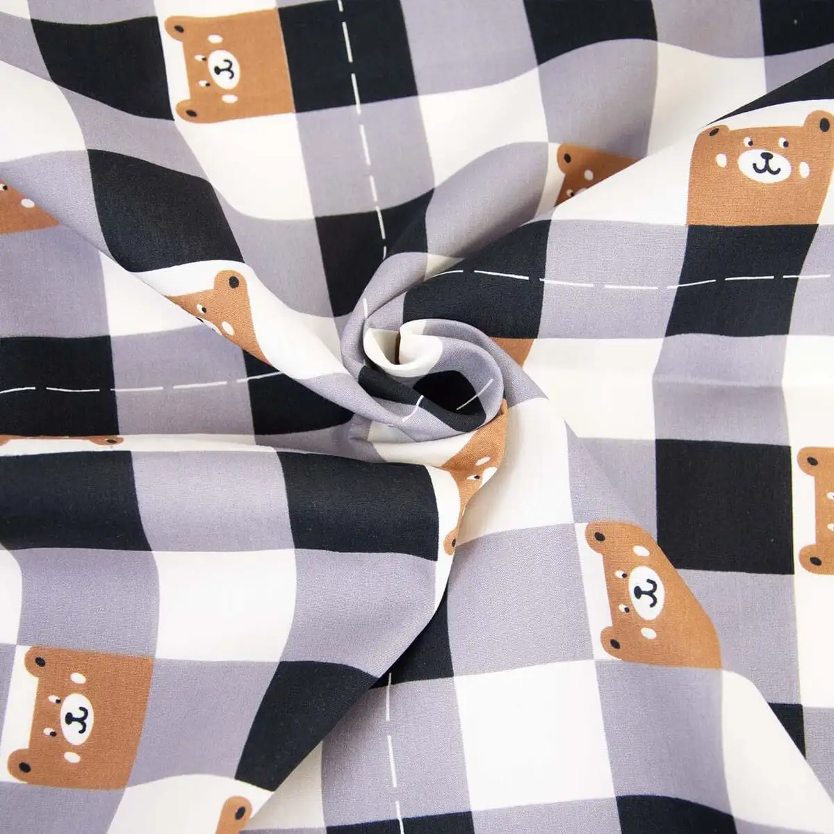 Popelin Country Vichy Bear - Imagen 3