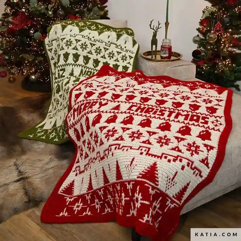 Lime Merry Blanket Kit - Christmas Manta