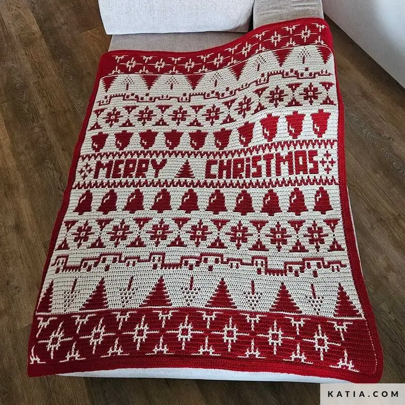 Lime Merry Blanket Kit - Christmas Manta - Image 4