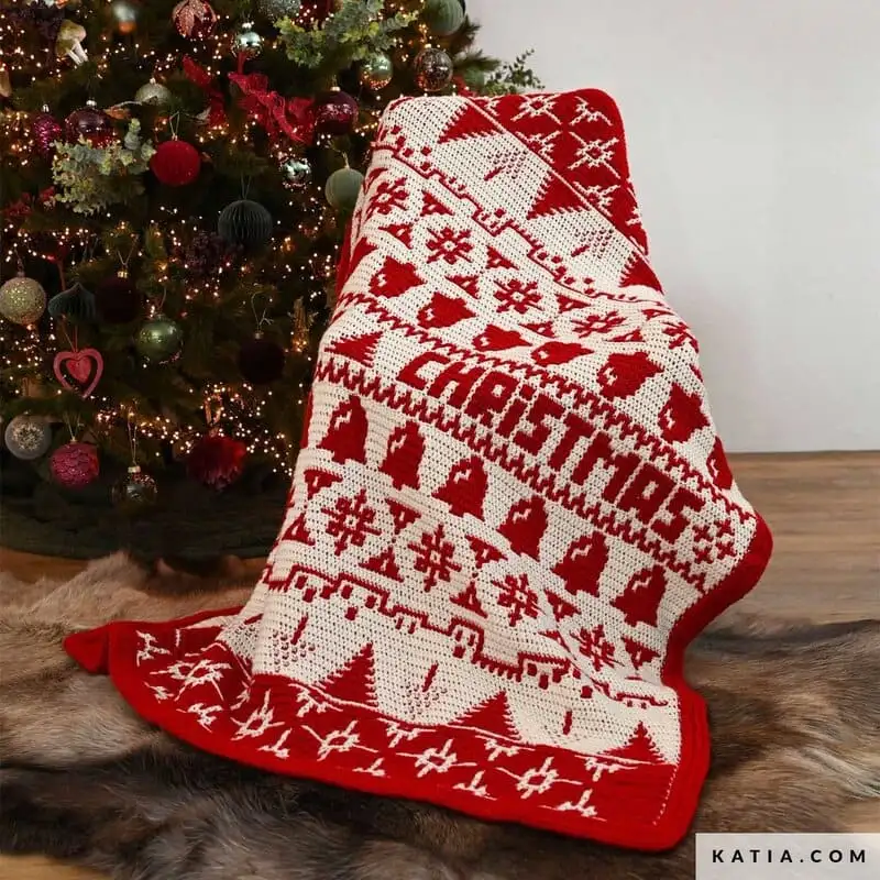 Lime Merry Blanket Kit - Christmas Manta - Image 5