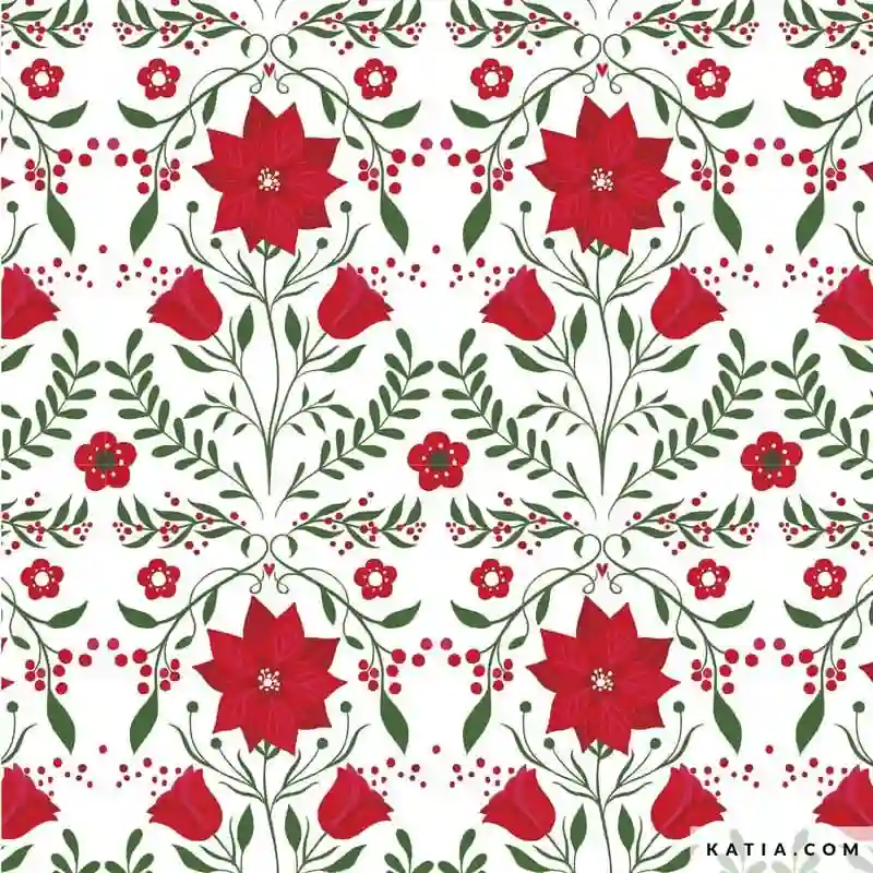 Popelin Flores de Navidad