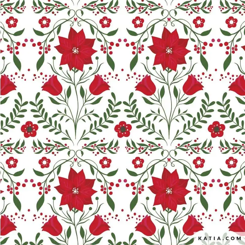 Popelin Flores de Navidad