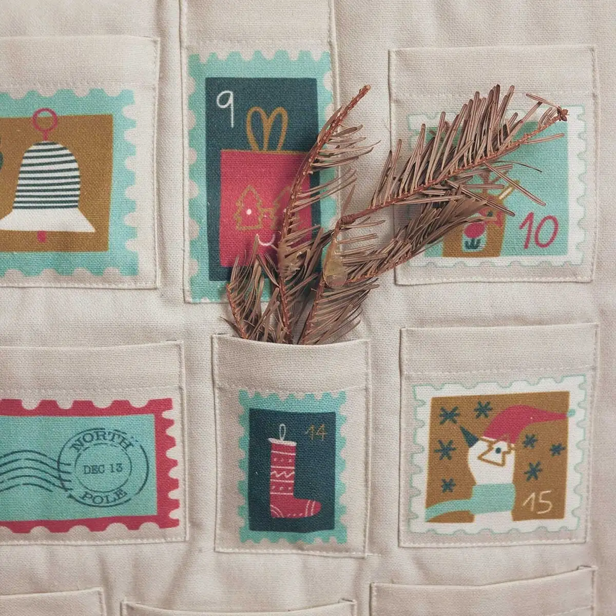 Panel CALENDARIO adviento XMAS STAMPS - Imagen 4