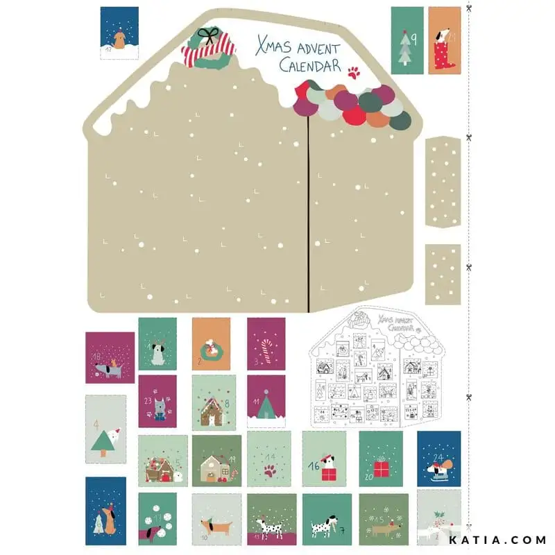 Panel CALENDARIO adviento NOEL DOGS - Imagen 6