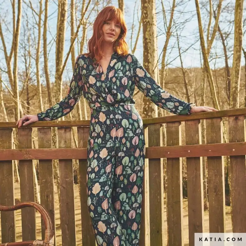 Viscosa TWILL Oxford Autumn Flowers - Imagen 5