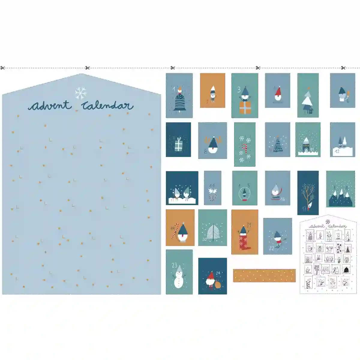Advent Xmas Calendar Lonet Panel