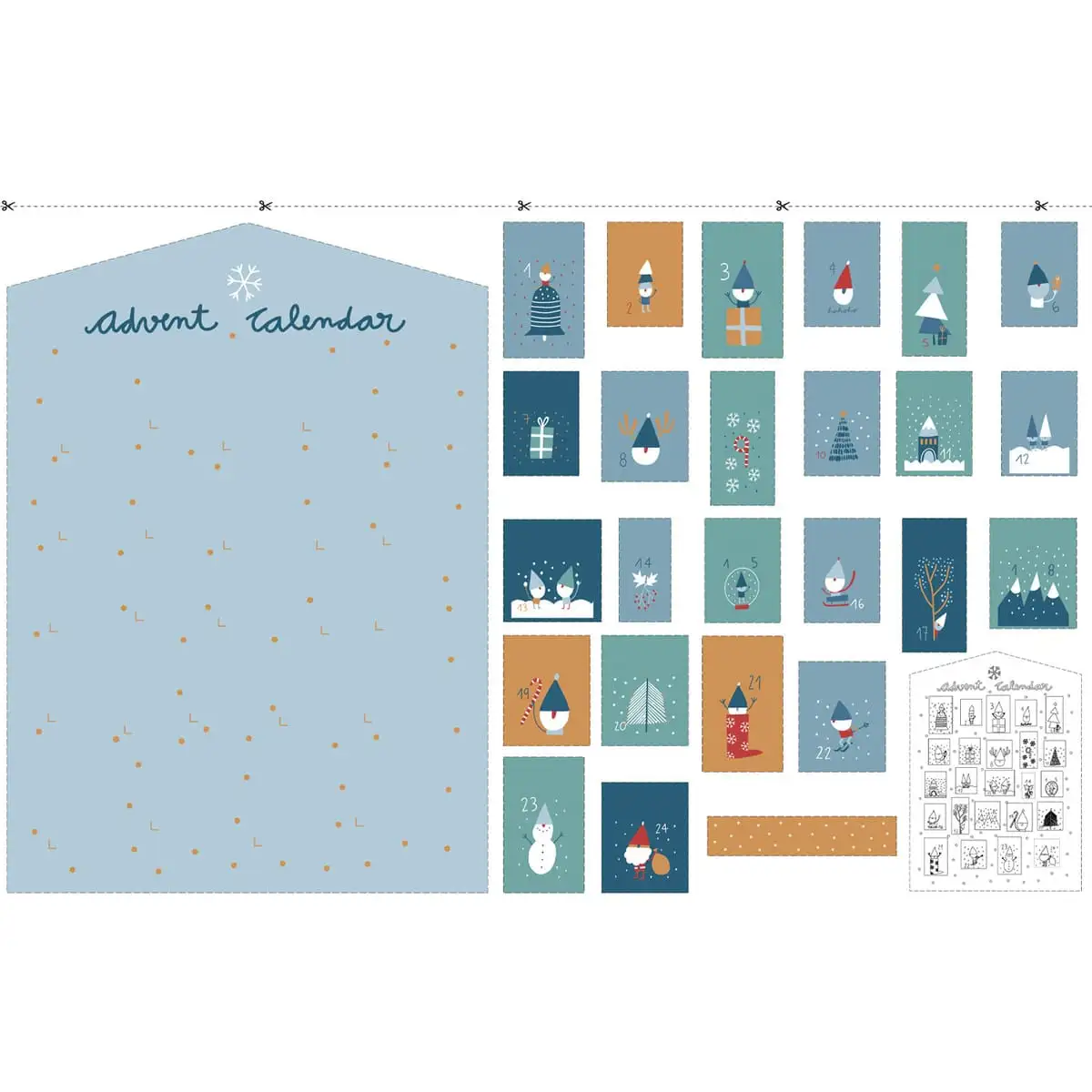 Advent Xmas Calendar Lonet Panel