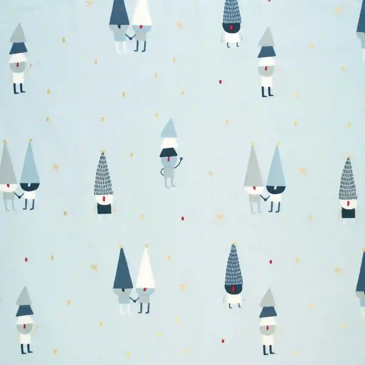 Popelin gold XMAS GNOMES