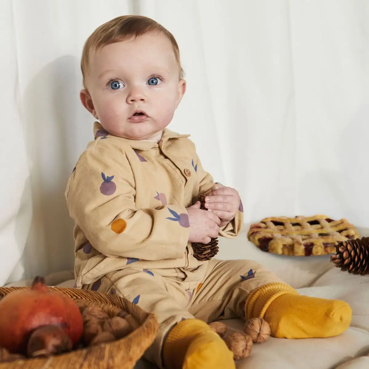 MICRO CORDUROY estampado (pana de punto) Autumn Winter Nuts - Imagen 2