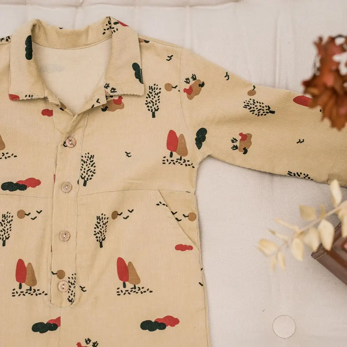 MICRO CORDUROY estampado (pana de punto) Autumn Winter Nuts - Imagen 4