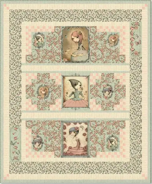 TELA QT Santoro - Mirabelle - panel muñecas - Imagen 2