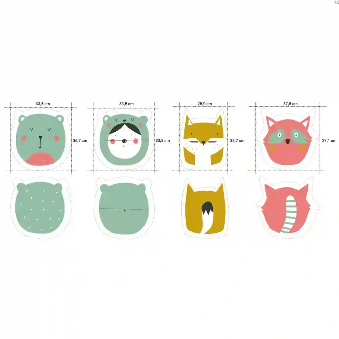 Popelin Panel NIGHT ANIMALS