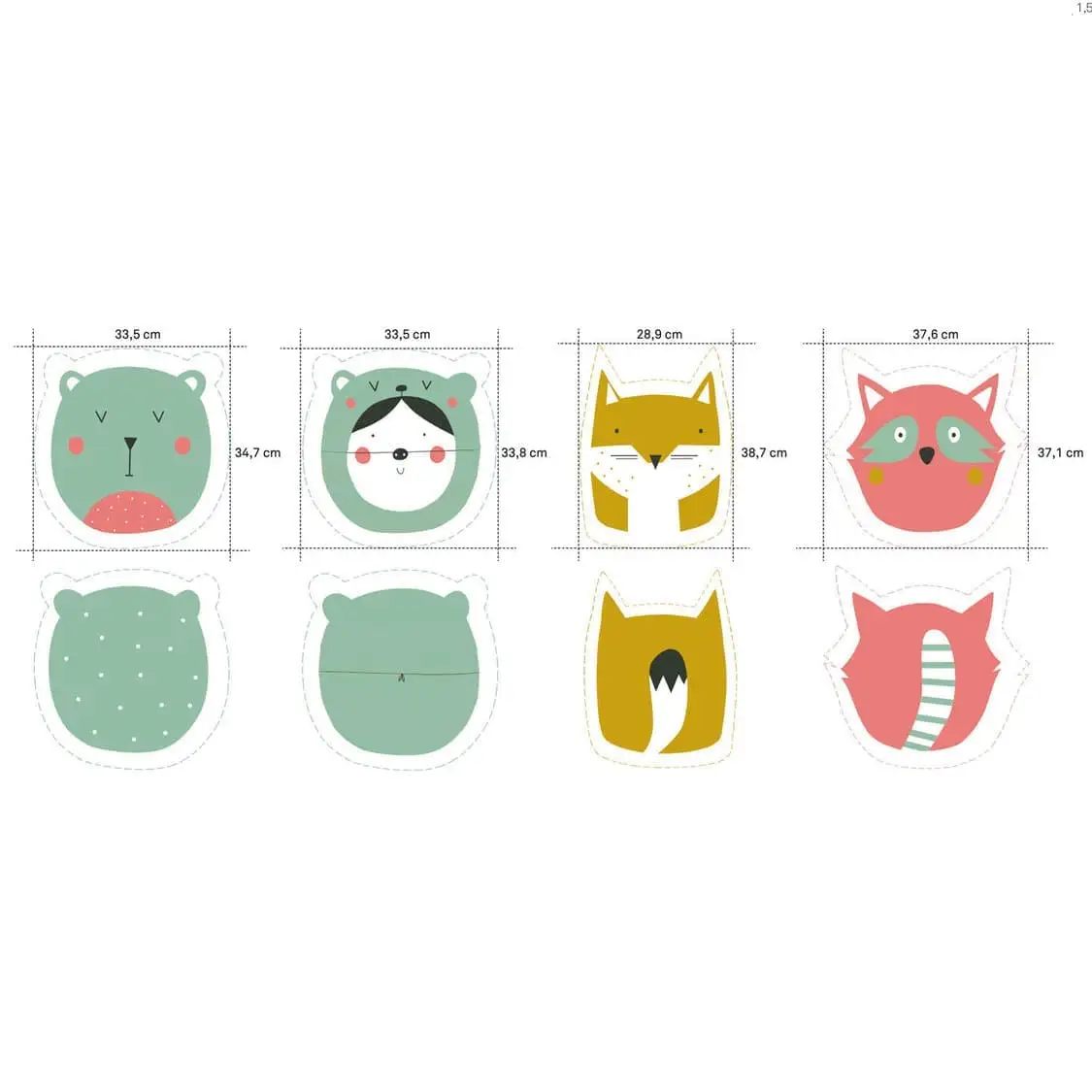 Popelin Panel NIGHT ANIMALS