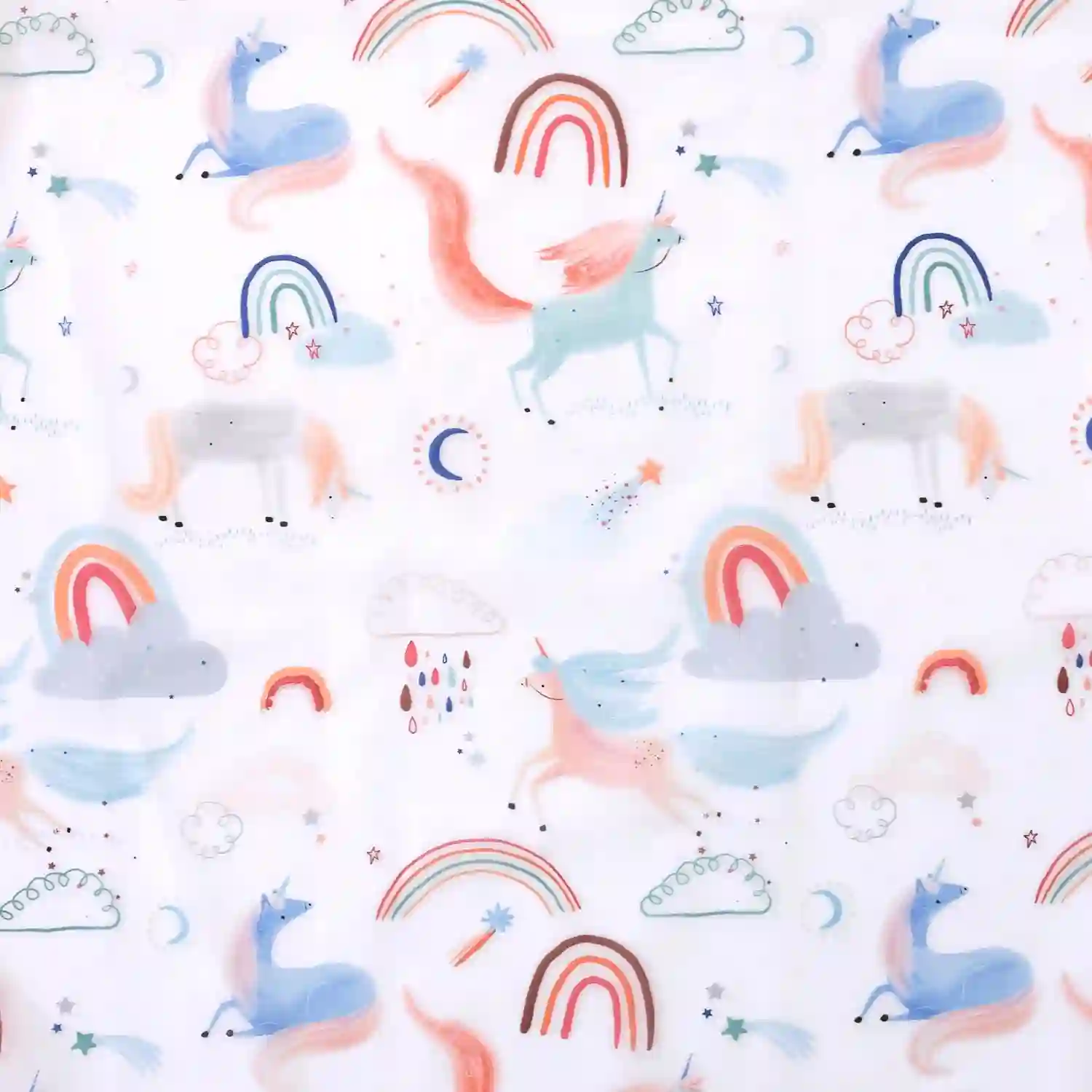 Unicornio translúcido está en el aire