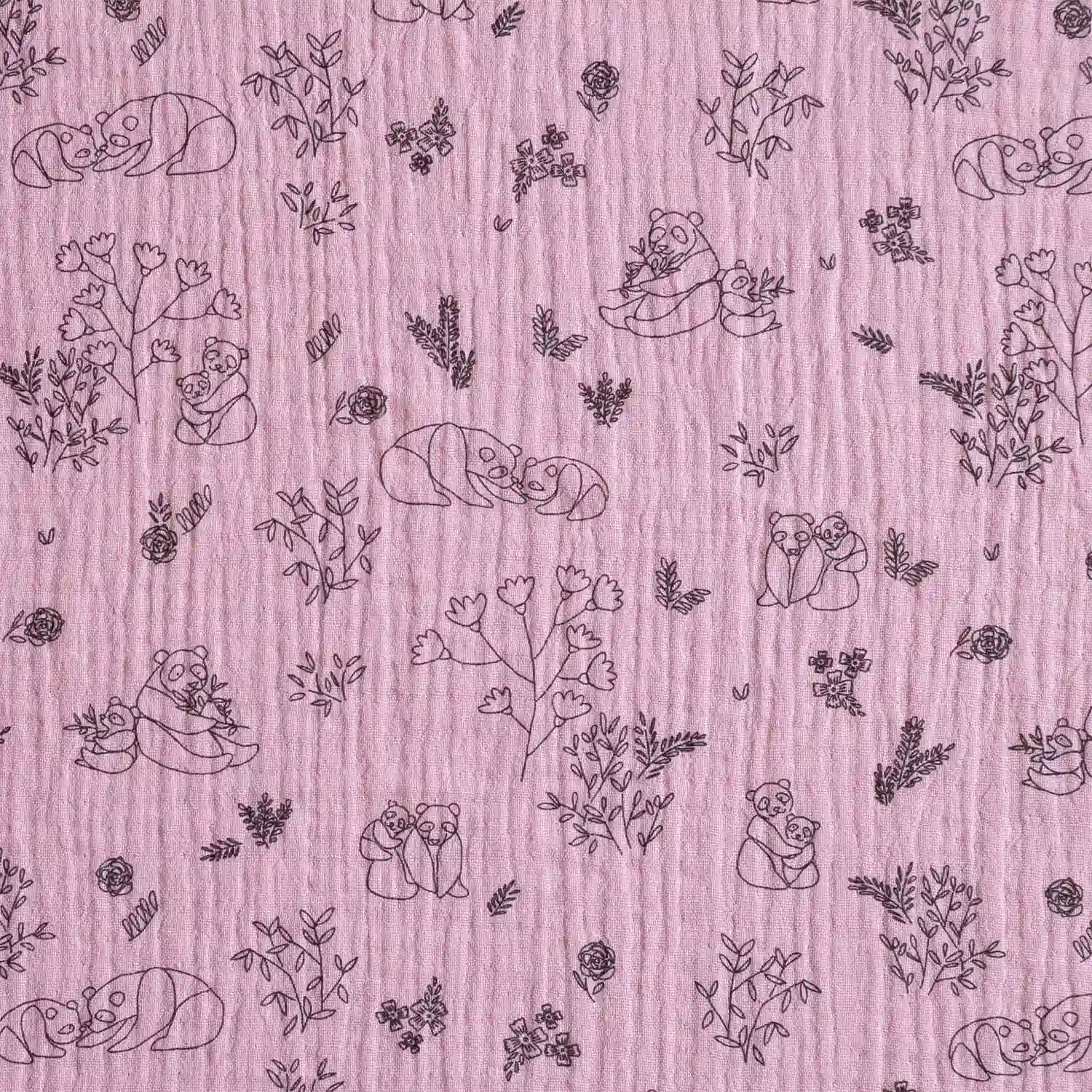 Muselina de rosa pandas