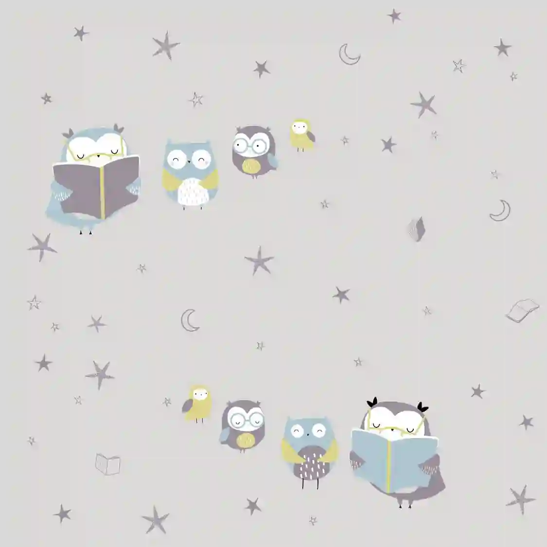 Jersey (T -shirt fabric) Reading Owls