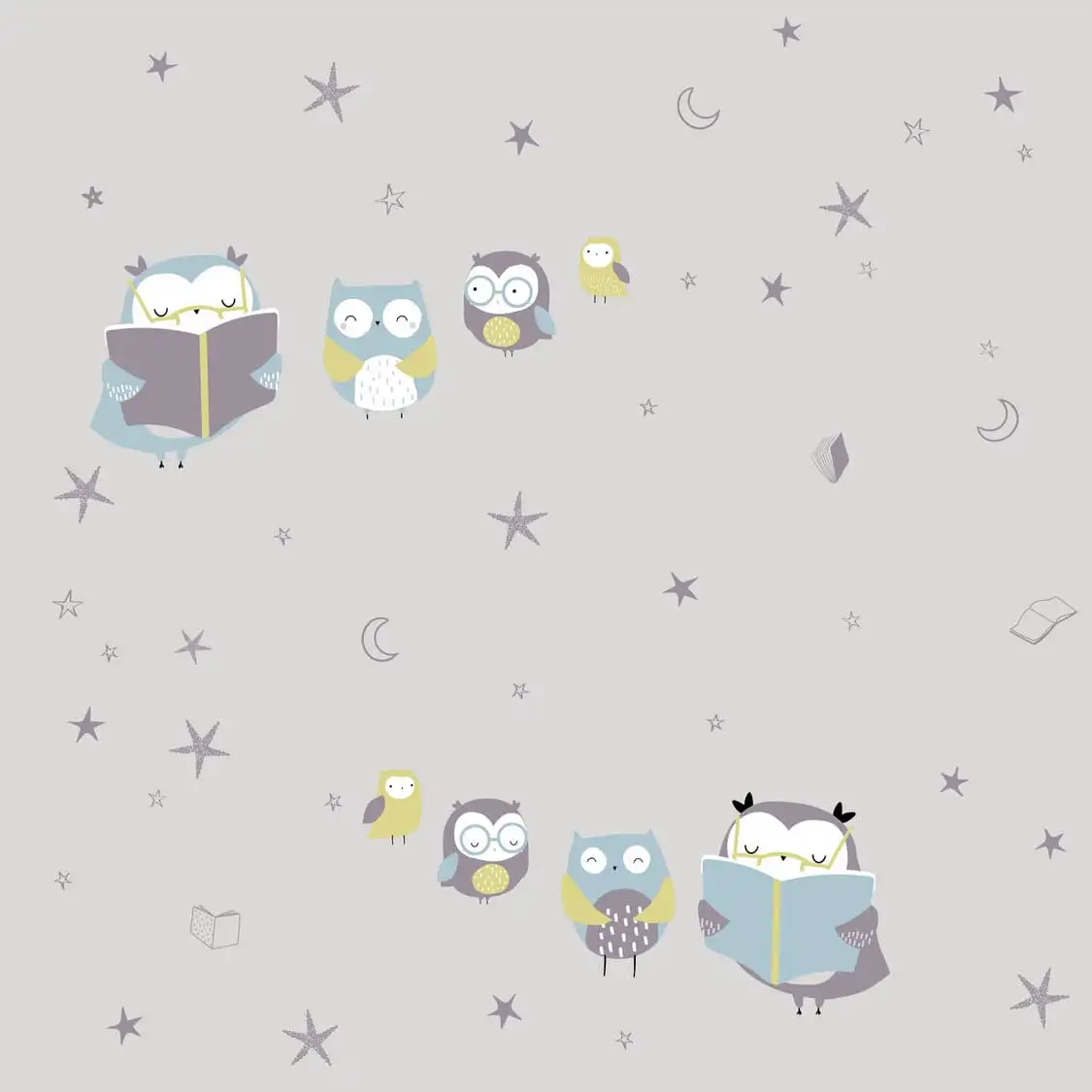 Jersey (T -shirt fabric) Reading Owls
