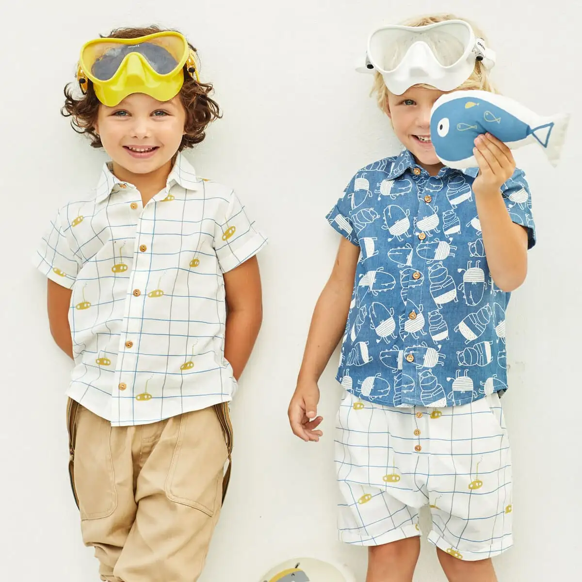 Popelin DENIM DIVING HIPPOS - Image 2