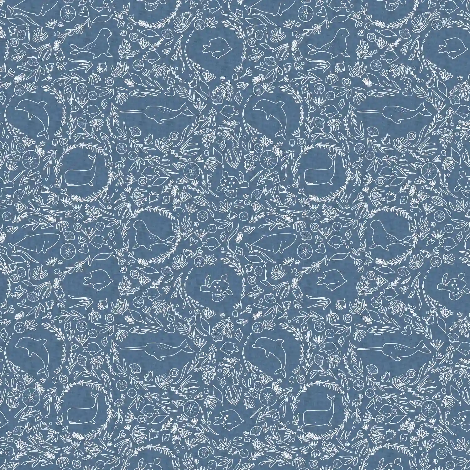 Popelin denim debajo del mar
