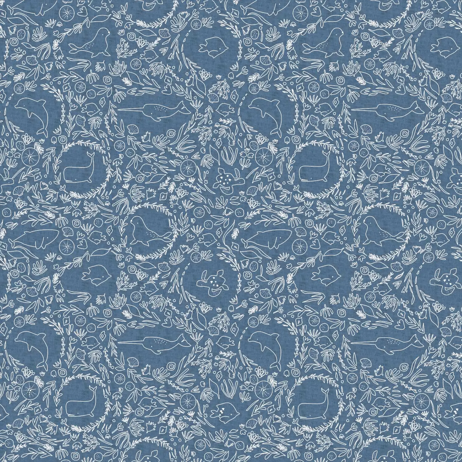 Popelin denim debajo del mar
