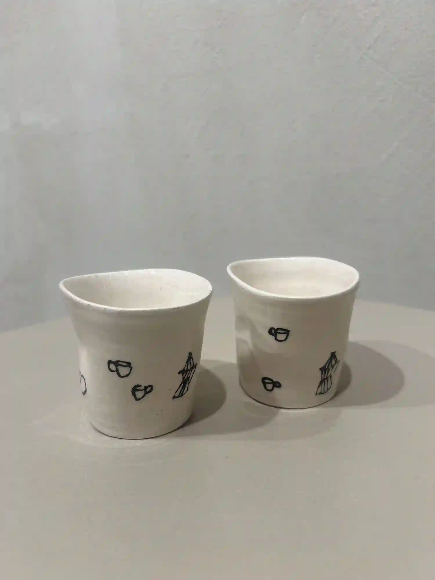 PACK 2 MINI TAZAS CAFÉ DE CERÁMICA