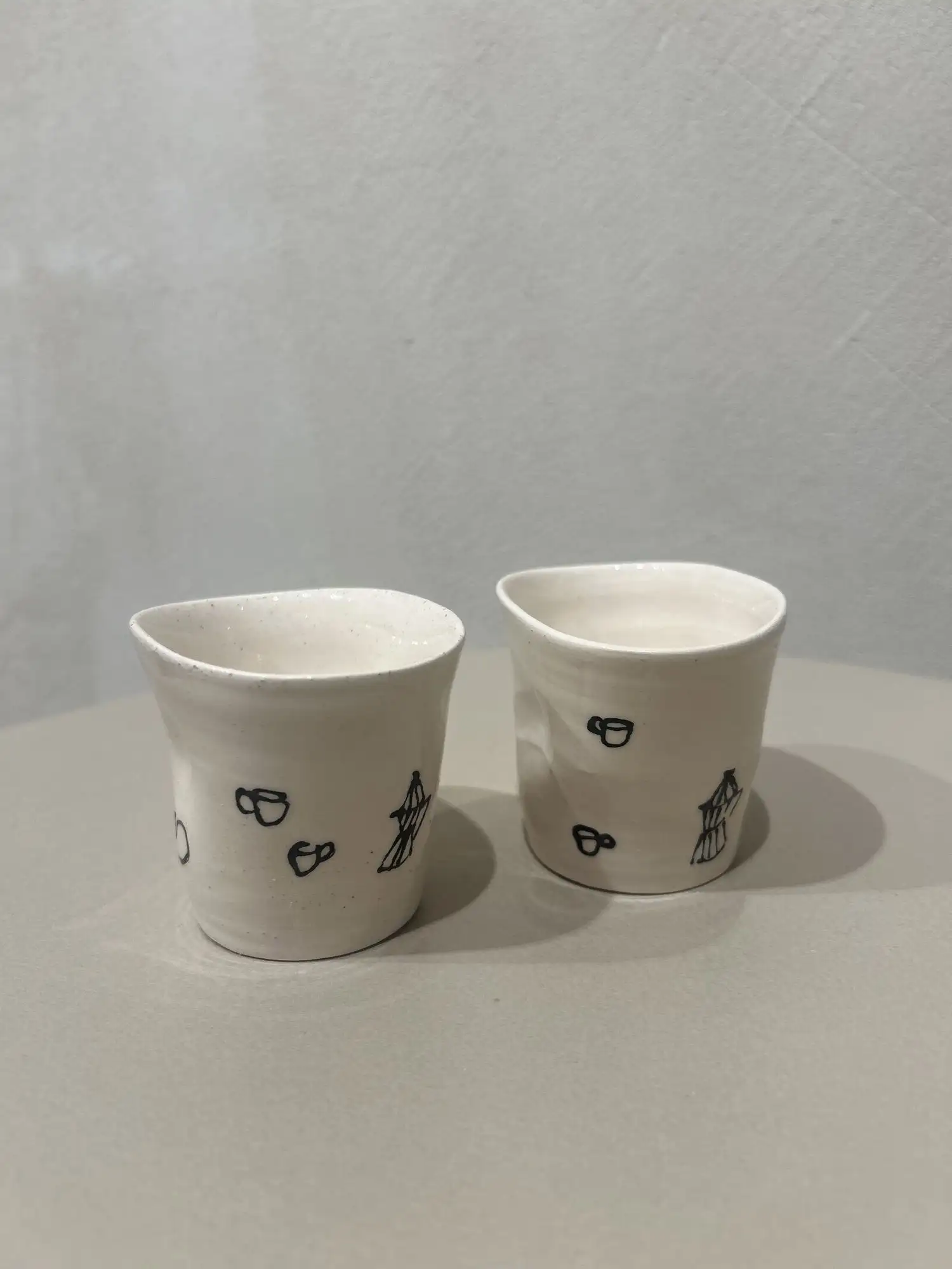 PACK 2 MINI TAZAS CAFÉ DE CERÁMICA