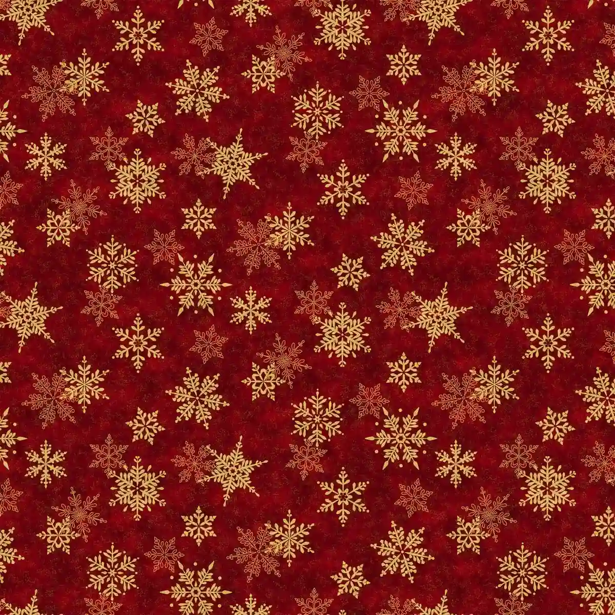 Shimmer Frost - Large snowflakes - Dark and golden red