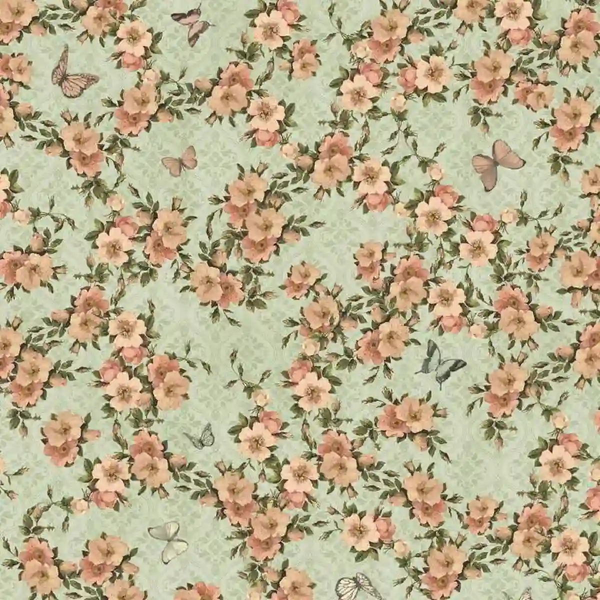 TELA QT Santoro - Mirabelle - flores