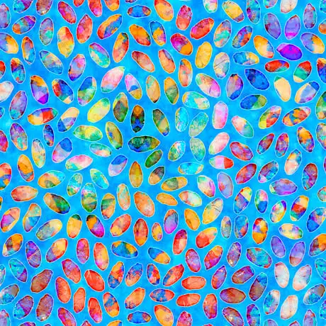 TELA QT BRILLIANCE - Jelly beans turquesa