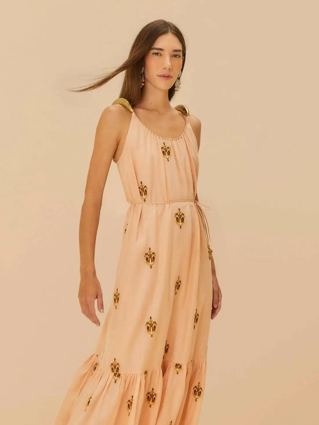 Sand Anchor Tapestry Fish Strap Maxi Dress - Imagen 4