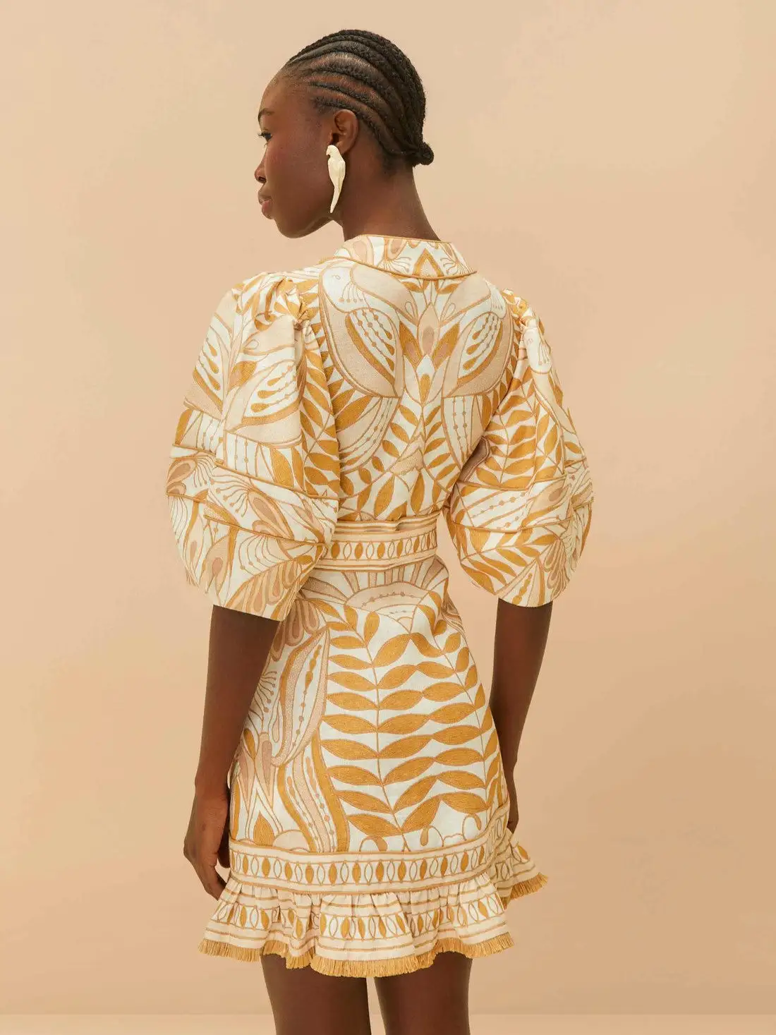 Lace Nature Mini Dress - Imagen 3