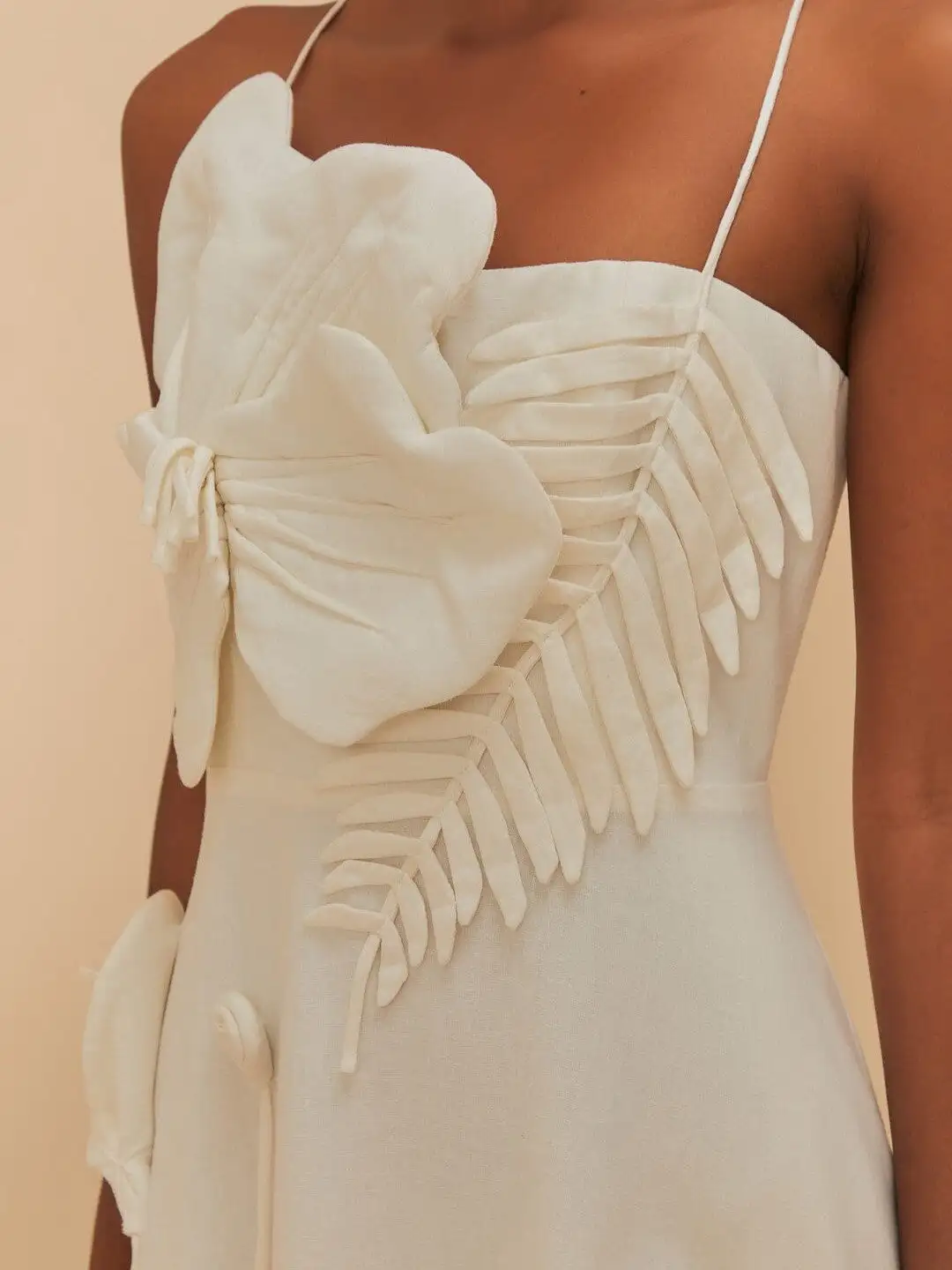 Off-white Garden Midi Dress - Imagen 3
