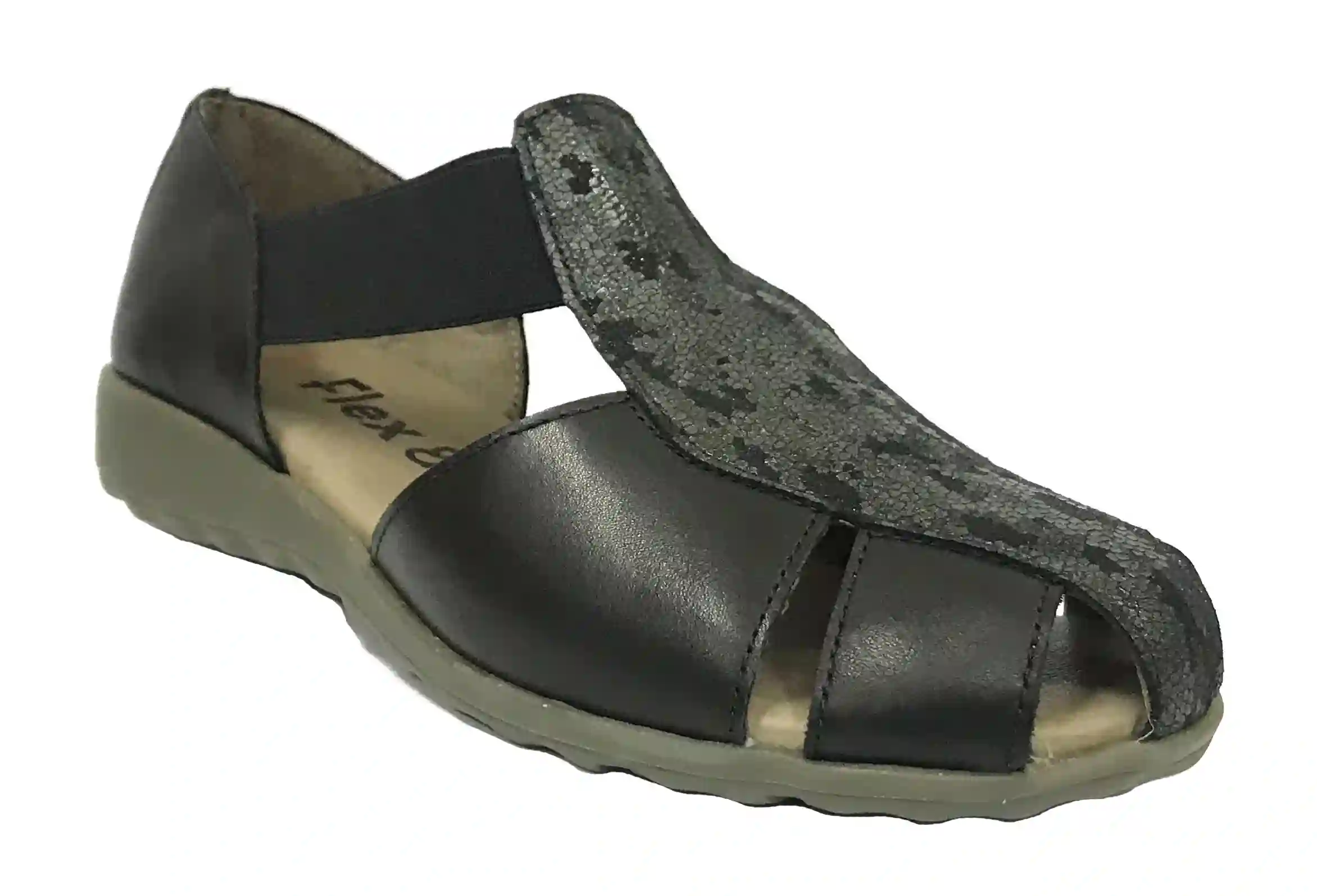Flex&Go 63I SD0746-1 Negro Sandalia cerrada Mujer