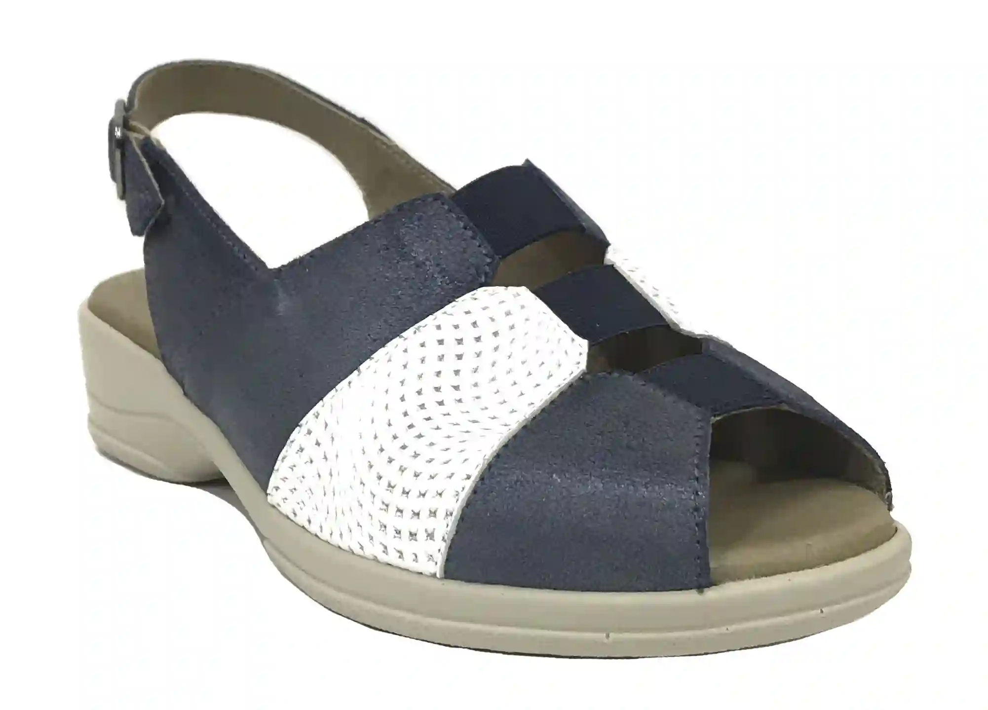 Flex & Go 69B SD0644 Marino y Blanco Sandalia Woman